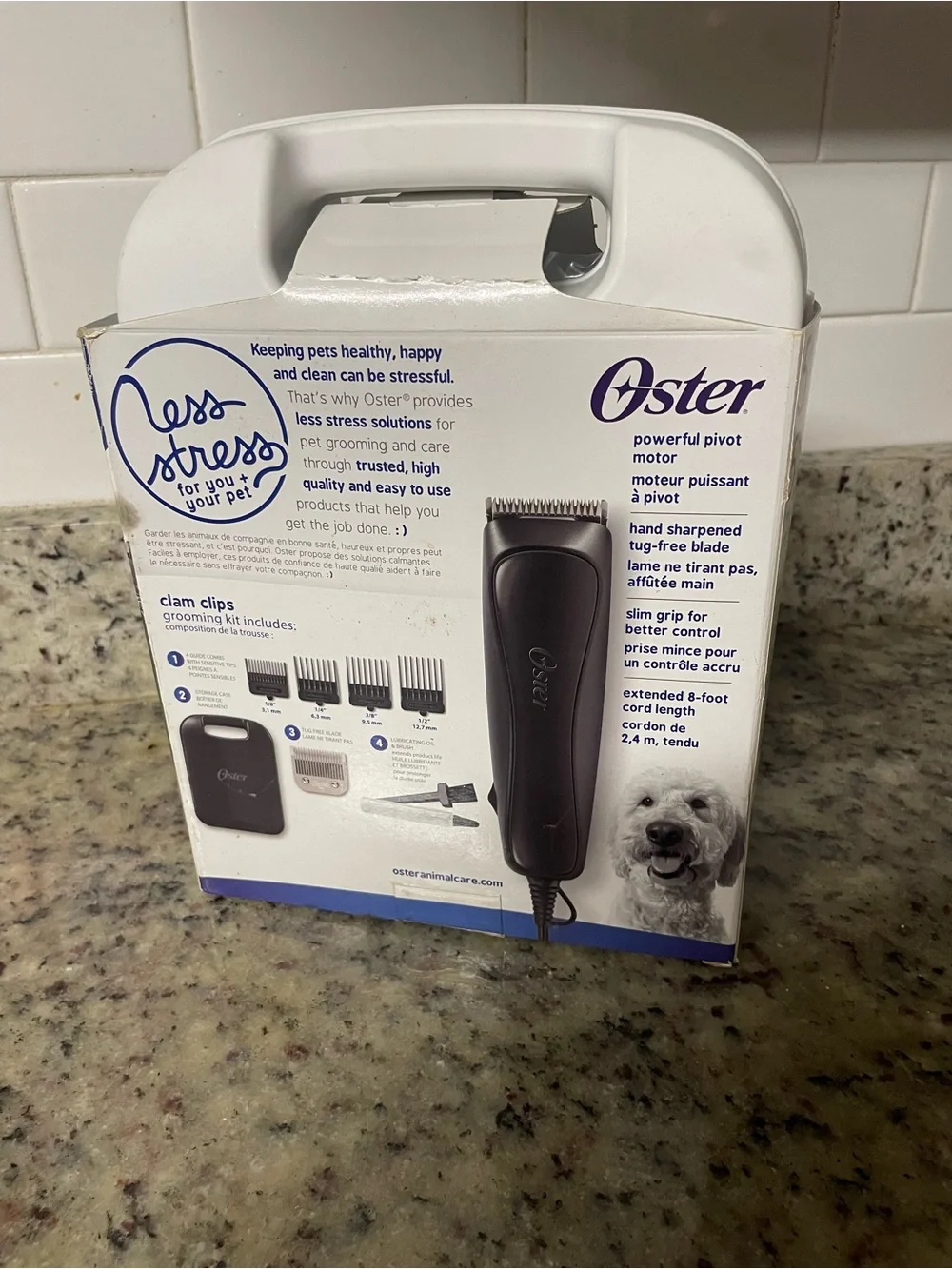 New Oster Calm Clips Grooming Kit Dog clippers hair care wash style case